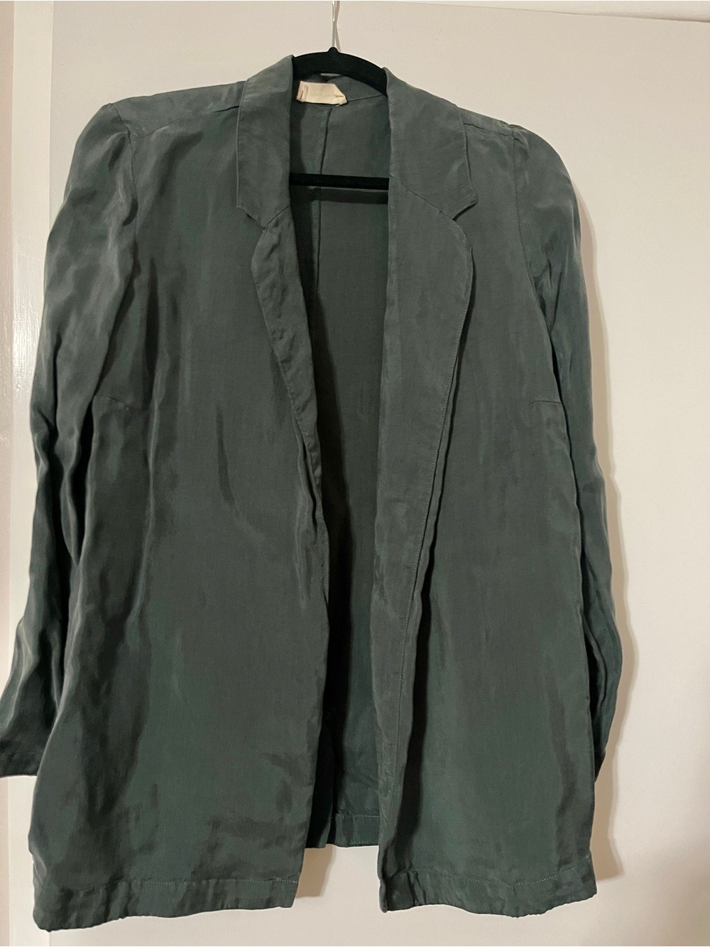 American Vintage Forest Green Open Front Blazer